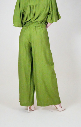 Pantalone palazzo verde