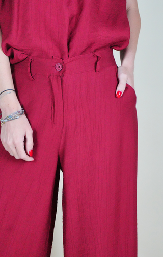 pantaloni palazzo rosso