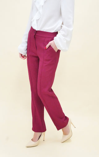 Pantalone dritto fragola