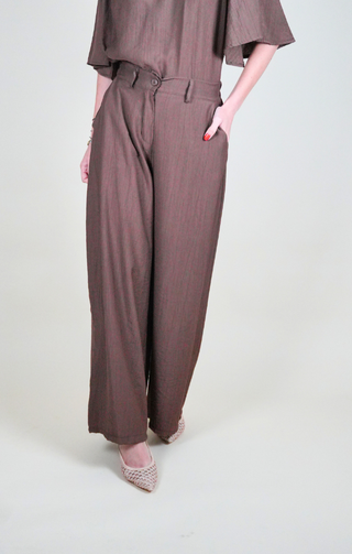 pantaloni palazzo marrone