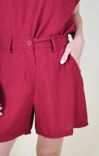 Shorts ampi rosso