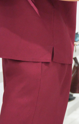 Camicia con colletto bordeaux