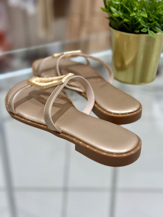 Ciabattina oro con accessorio