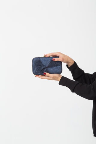 Pochette con nodo blu
